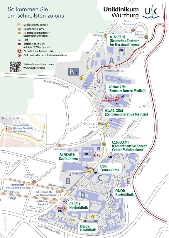 Lageplan Uniklinik Würzburg