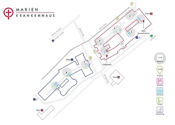 Campusplan Marienkrankenhaus Hamburg